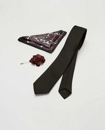 کراوات پوشت گل سینه مشکی ال سی وایکیکی (05)